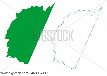 Milha Municipality (ceará State, Municipalities Of Brazil, Federative Republic Of Brazil) Map Vector