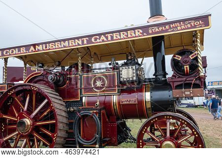 Tarrant Hinton.dorset.united Kingdom.august 25th 2022.a Restored Burrell Showmans Engine From 1898 I