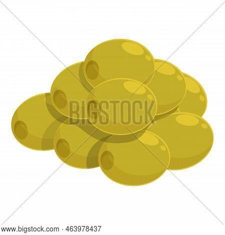 Green Olives Icon Cartoon Vector. Branch Oil. Greek Oliva
