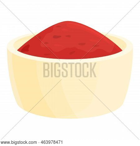 Red Pepper Powder Icon Cartoon Vector. Food. Tumeric