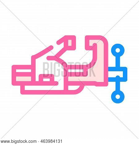 Bench Vice Color Icon Vector. Bench Vice Sign. Isolated Symbol Illustration