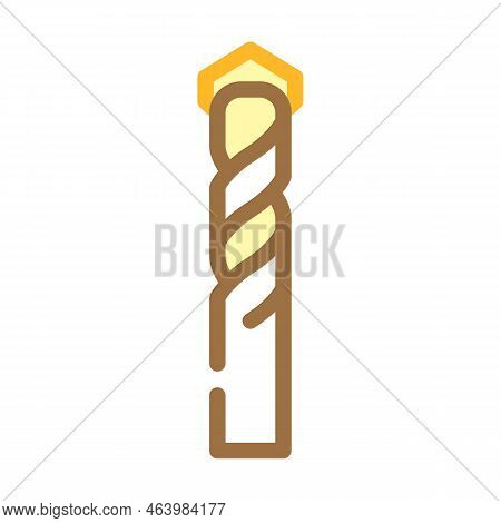 Masonry Drill Bit Color Icon Vector. Masonry Drill Bit Sign. Isolated Symbol Illustration