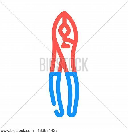 Slip Joint Pliers Color Icon Vector. Slip Joint Pliers Sign. Isolated Symbol Illustration