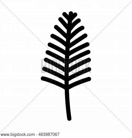Areca Palm Tropical Leaf Line Icon Vector. Areca Palm Tropical Leaf Sign. Isolated Contour Symbol Bl