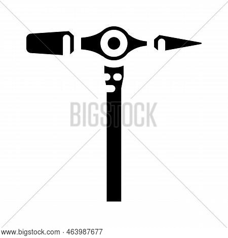 Cross Peen Pin Hammer Glyph Icon Vector. Cross Peen Pin Hammer Sign. Isolated Symbol Illustration