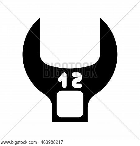 Crowfoot Wrench Glyph Icon Vector. Crowfoot Wrench Sign. Isolated Symbol Illustration