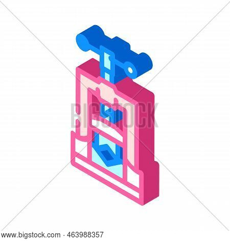 Pipe Vice Isometric Icon Vector. Pipe Vice Sign. Isolated Symbol Illustration