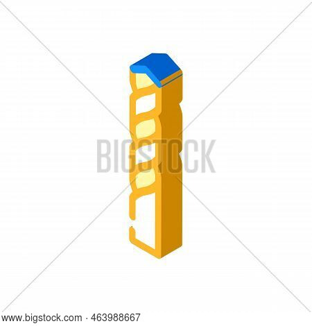 Twist Drill Bit Isometric Icon Vector. Twist Drill Bit Sign. Isolated Symbol Illustration