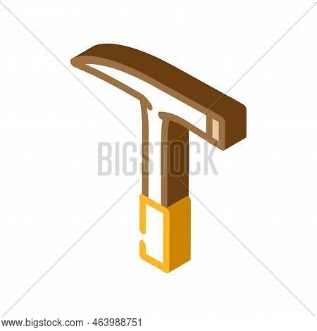 Prospectors Hammer Isometric Icon Vector. Prospectors Hammer Sign. Isolated Symbol Illustration