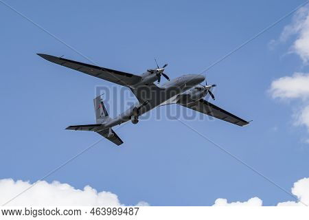 Konya, Turkiye - June 30, 2022: Baykar Technologies Bayraktar Akinci Ucav Tiha (pt-5) Flying Over Ko