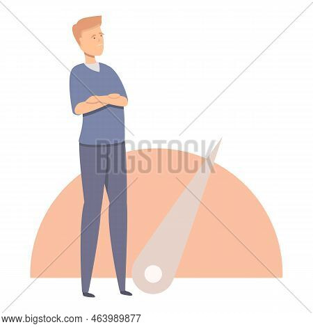 Benchmark Indicator Icon Cartoon Vector. Cost Quality. Compare Best