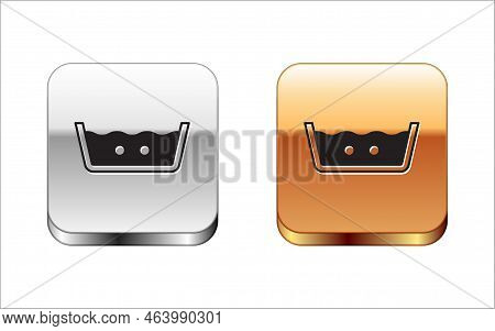 Black Washing Under 40 Degrees Celsius Icon Isolated On White Background. Temperature Wash. Silver A