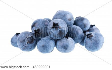 Fresh Blueberry Isolated On White Background. Bilberry Or Whortleberry. Clipping Path.