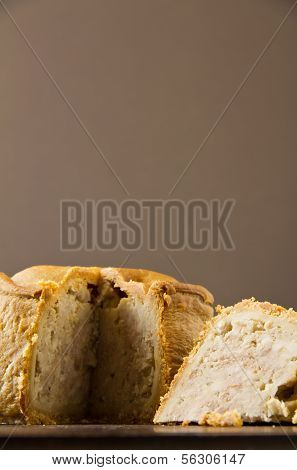 Melton Mowbray Pork Pie Low Shot Cut