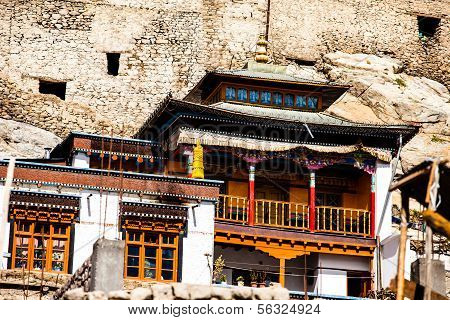 Leh Monastery Looming Over Medieval City Of Leh