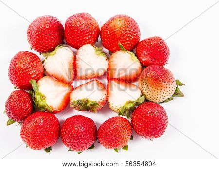 Appetizing Strawberry. Isolated On A White Background.