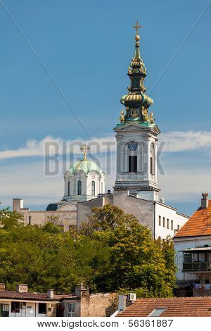 BELGRADE, SERBIA - AUG 15: Cathedral of St. Michael the Archangel on August 15, 2012 in Belgrade, Serbia. It is commonly known as Saborna crkva, one of the most important places of worship in country.