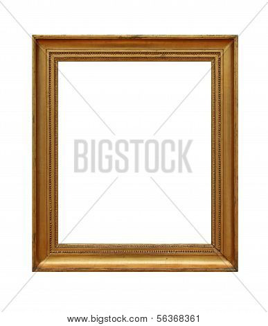weathered golden frame 02, isolated