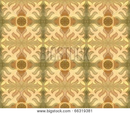 Fairy-tale Vintage Flower Background Painting.
