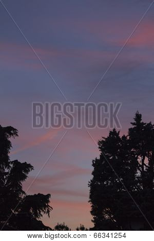 Sunset At The Countryside