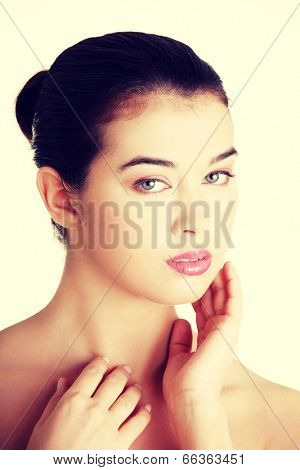 Baeutiful young spa woman portrait.