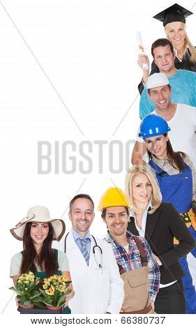 Group Of People Representing Diverse Professions