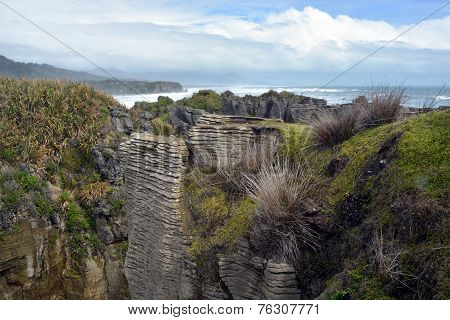 Looking South From Punakaiki Rocks Towards Greymouth, New Zealand.