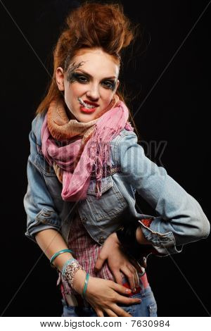 Glam Punk Girl kouření