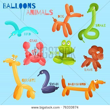 Balloon animals isolated