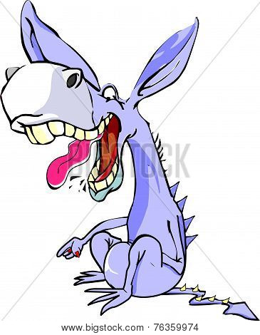 Funny Purple Donkey, Illustration