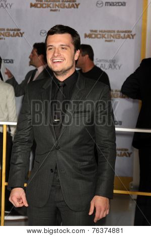 LOS ANGELES - NOV 17:  Josh Hutcherson at the The Hunger Games: Mockingjay Part 1 Premiere at the Nokia Theater on November 17, 2014 in Los Angeles, CA