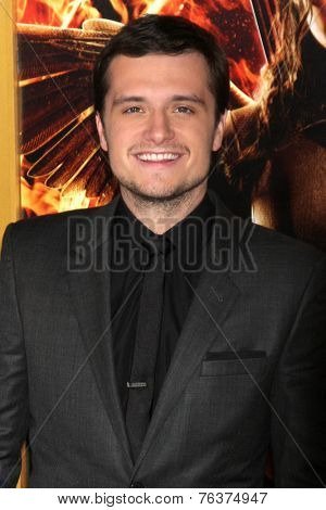 LOS ANGELES - NOV 17:  Josh Hutcherson at the The Hunger Games: Mockingjay Part 1 Premiere at the Nokia Theater on November 17, 2014 in Los Angeles, CA
