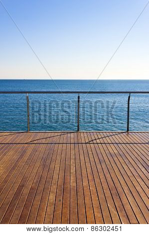 Empty Ocean Viewpoint Deck