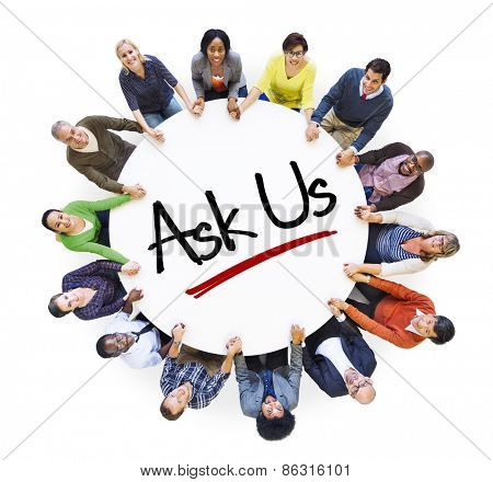 Multiethnic People in Circle with 