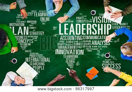 Leadership Boss Management Coach Chief Global Concept