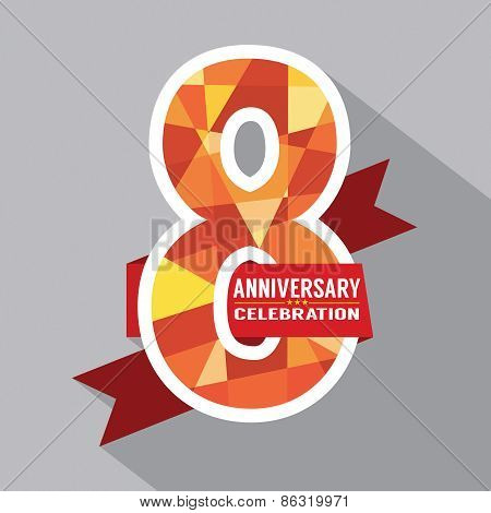 8Th Years Anniversary Celebration Design.