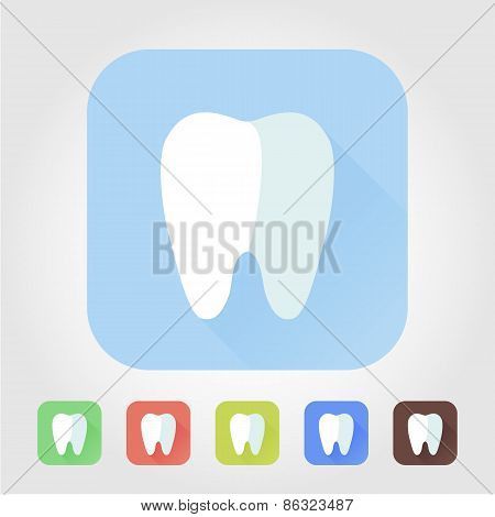 Pretty flat tooth icon