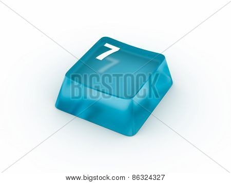 Keyboard button with number SEVEN