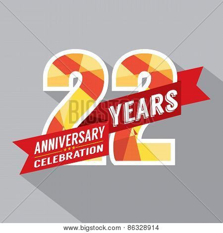 22Nd Years Anniversary Celebration Design.