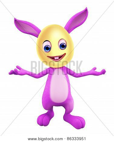 Easter Bunny With Funny Pose