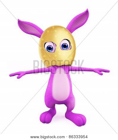 Easter Bunny With Funny Pose