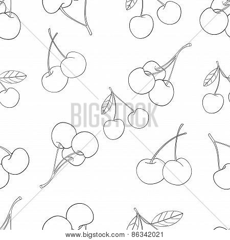 Delightful Garden - Seamless Pattern Of A Lot Of Cherries 2