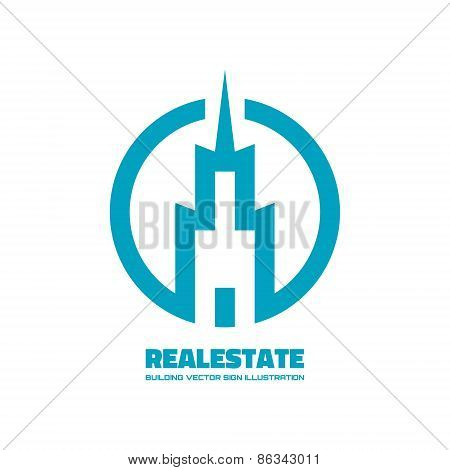 Real estate - vector logo concept illustration. Building logo. Vector logo template. Design element.