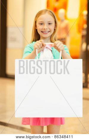 Little Girl With Shopping Bag.