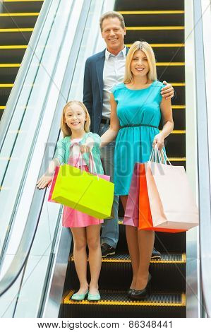 Family On Shopping Spree.