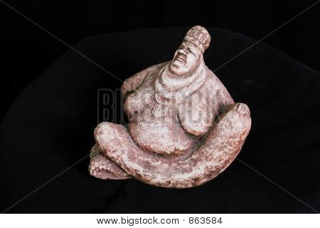 Statuetta di argilla della seduta woman1