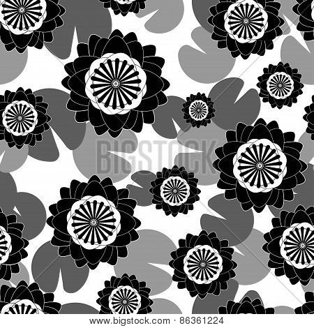 Flower Seamless Pattern Water Lily