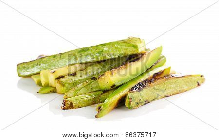Fried Begetable Marrow Isolated On White
