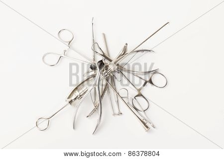 Medical Instruments Isolated On A White Background