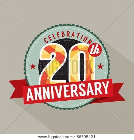 20Th Years Anniversary Celebration Design.